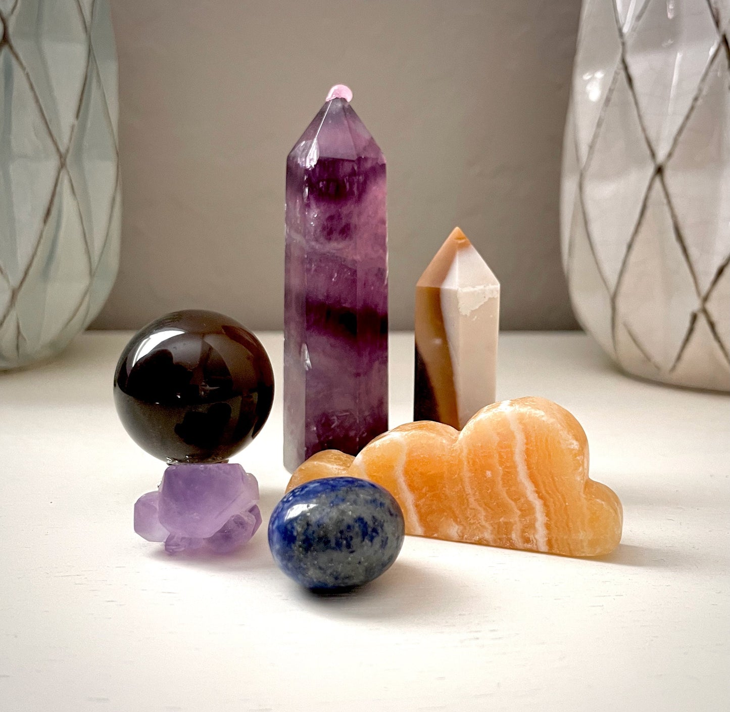 Small Crystal Mystery Box, Towers, Spheres, Raw Specimens, Carvings, Tumbles