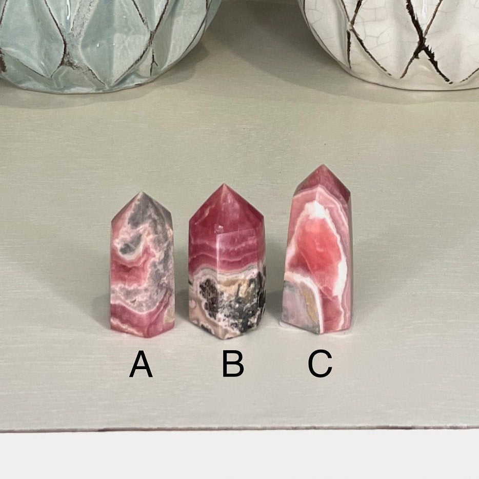 Small Rhodochrosite Tower, Natural Crystal, You Choose
