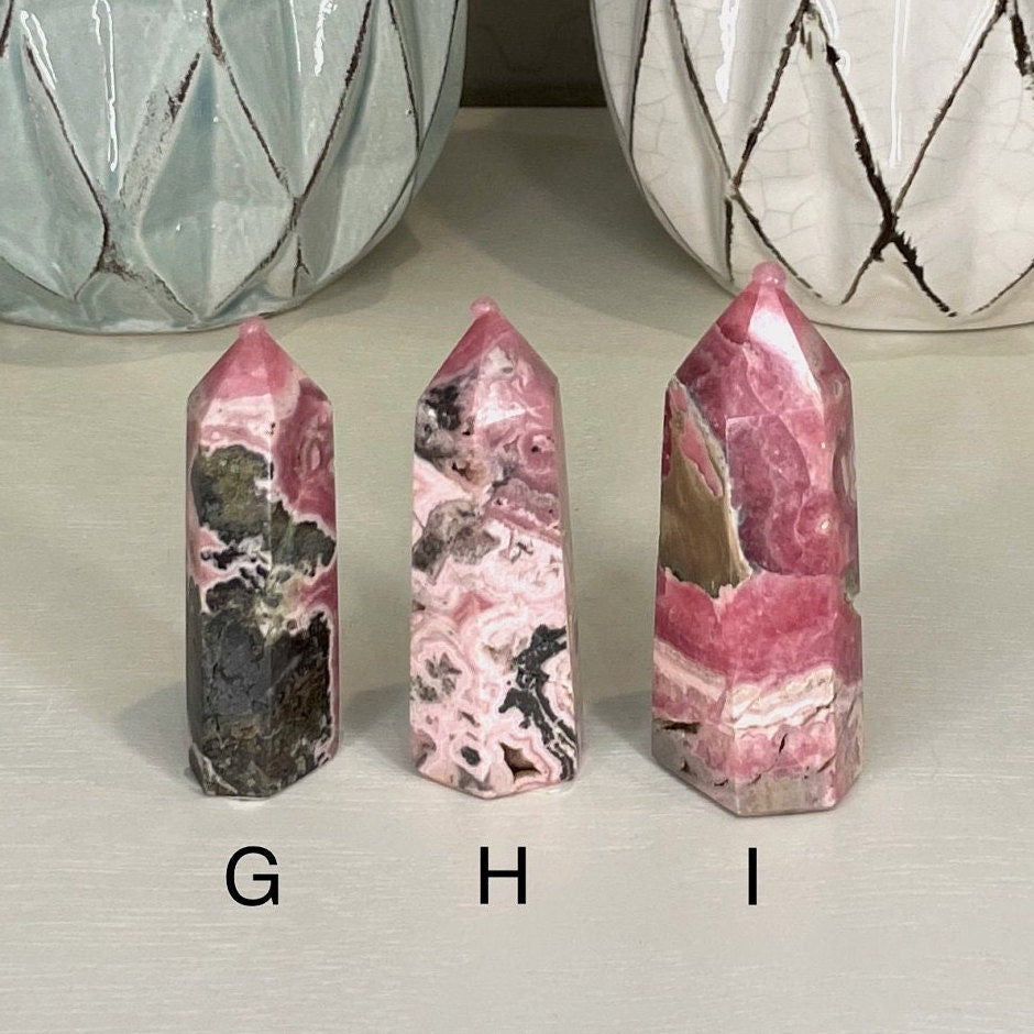 Small Rhodochrosite Tower, Natural Crystal, You Choose
