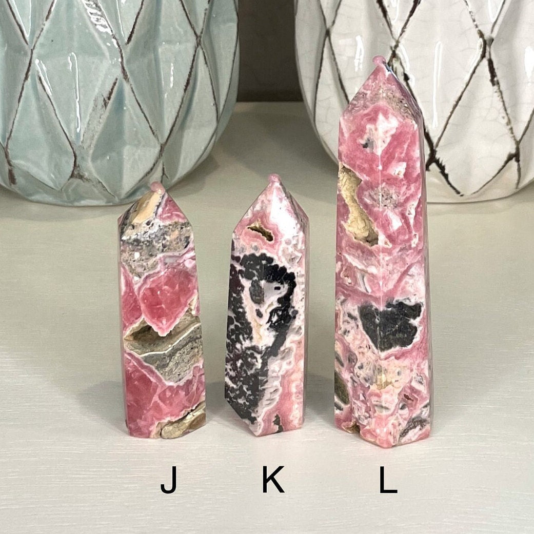 Small Rhodochrosite Tower, Natural Crystal, You Choose