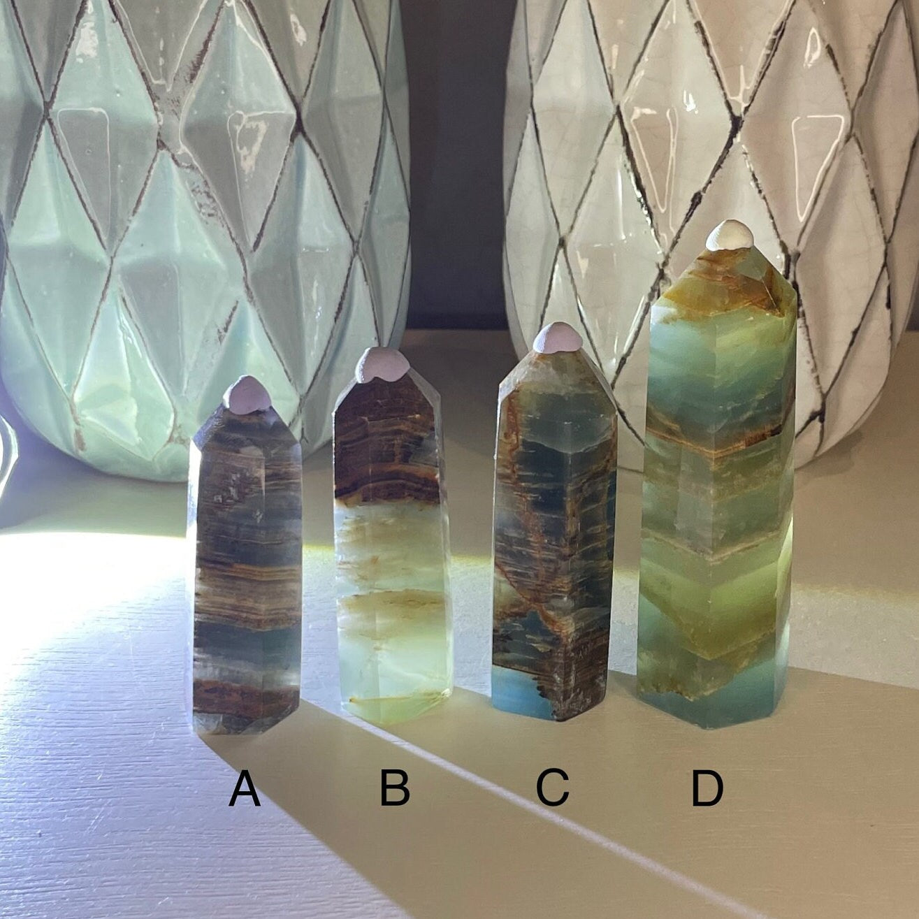 Lemurian Calcite Towers, Medium Size