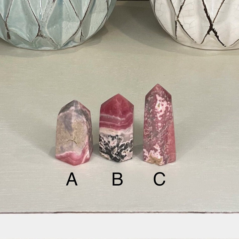 Small Rhodochrosite Tower, Natural Crystal, You Choose