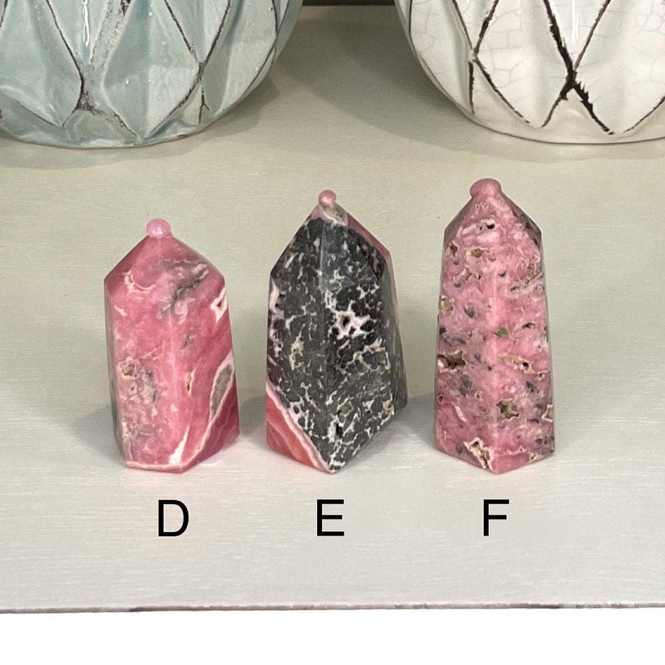 Small Rhodochrosite Tower, Natural Crystal, You Choose