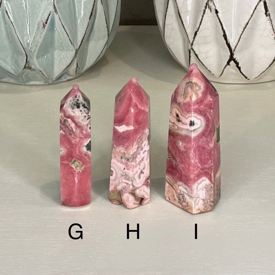 Small Rhodochrosite Tower, Natural Crystal, You Choose