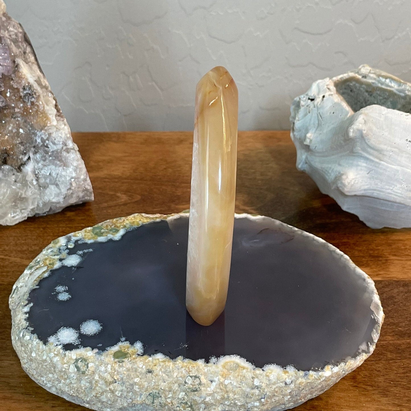 Brown Agate Teardrop Freeform