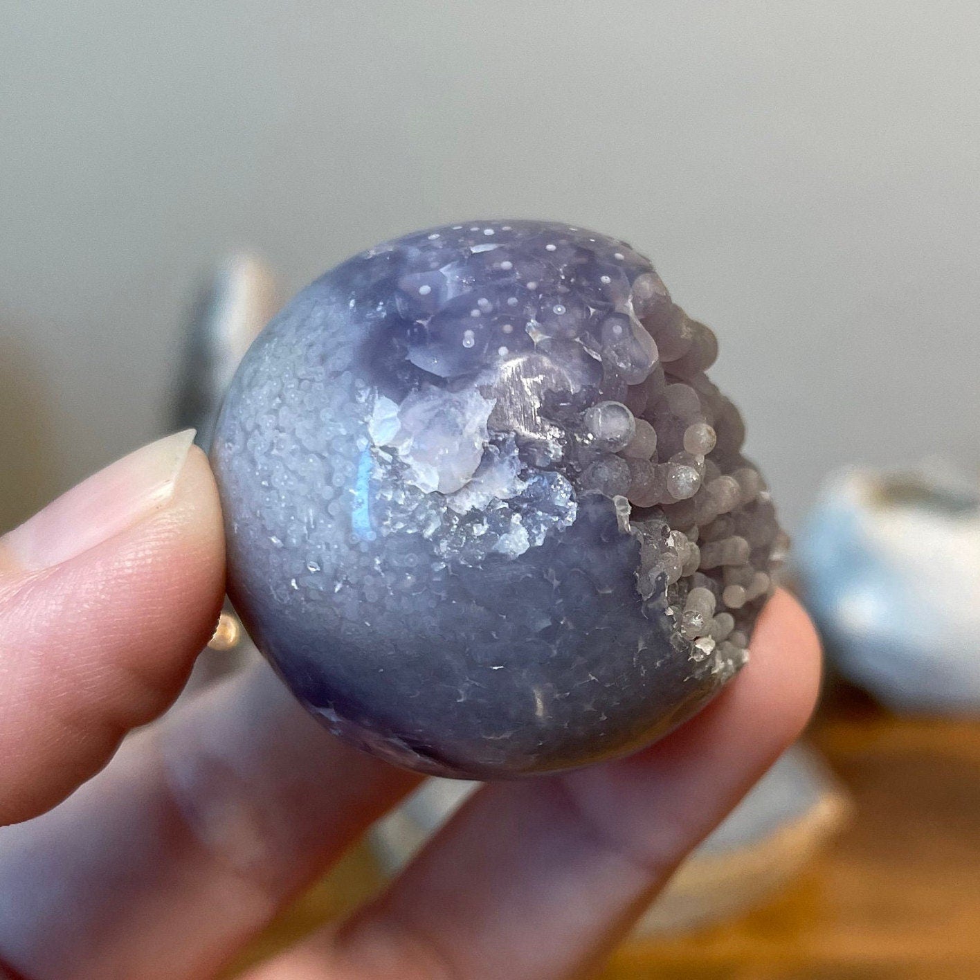 Imperfect Small Grape Agate Sphere