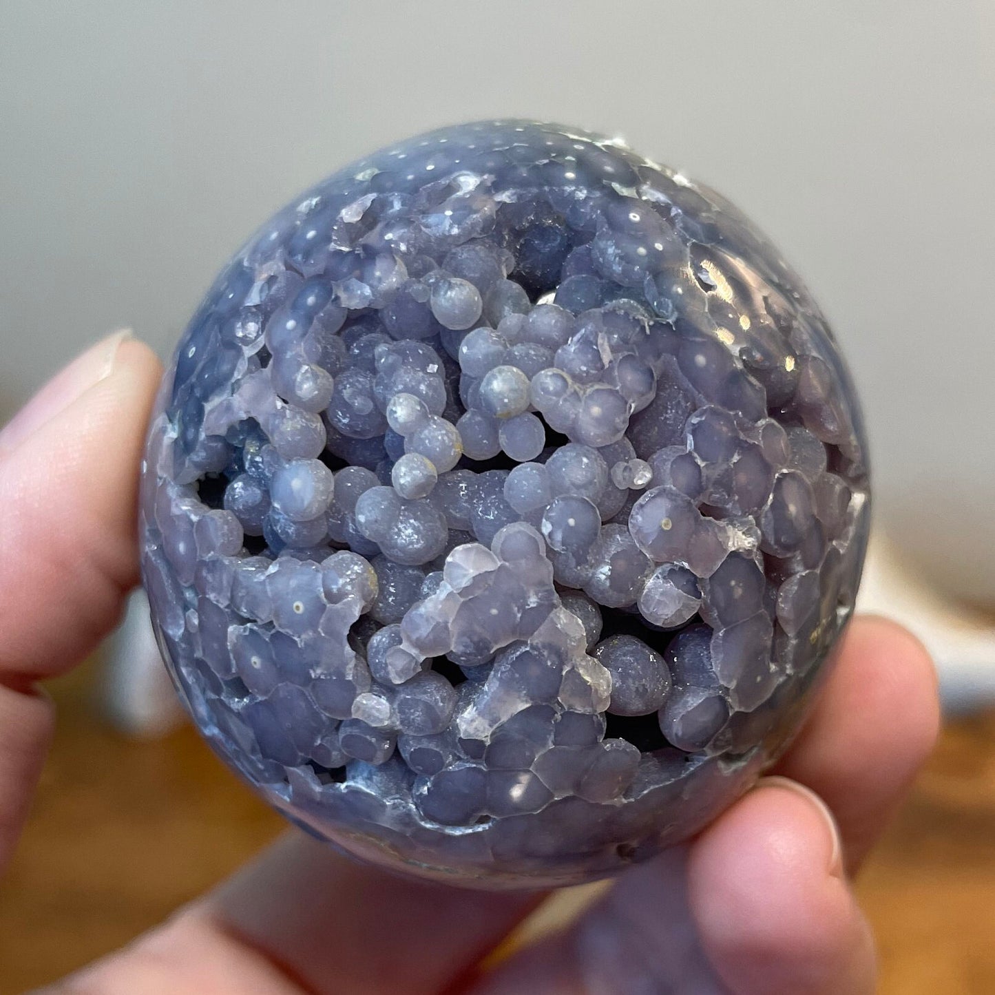 Medium 54mm Grape Agate Sphere, Bi-Color