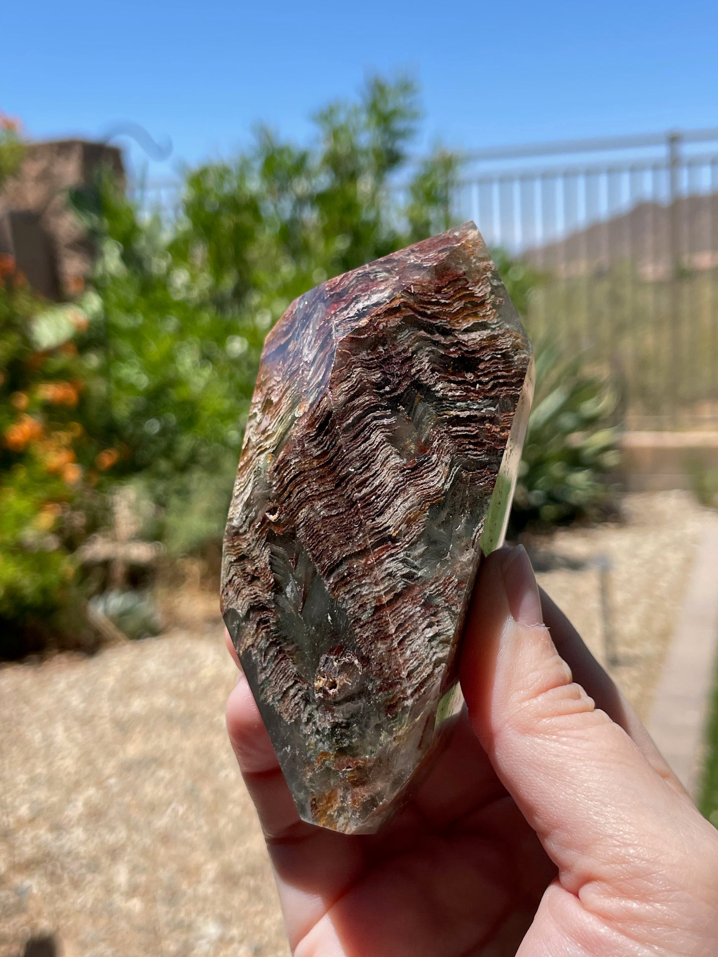 Thousand Layer Garden Quartz Freeform