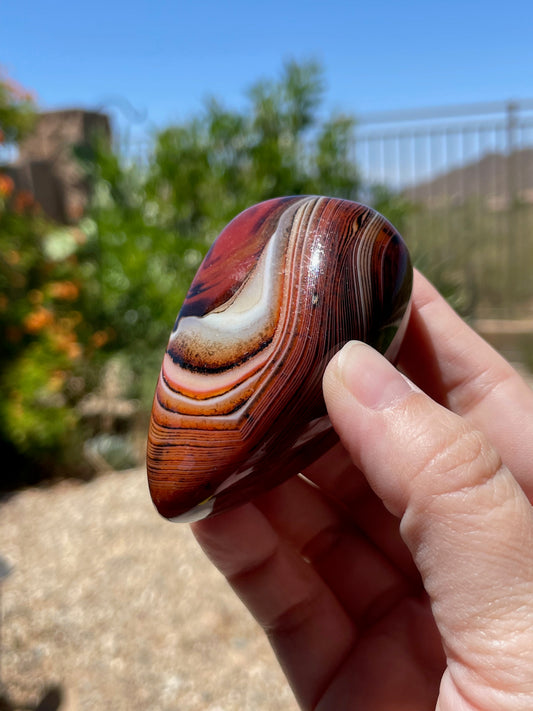 Sardonyx Palm Stone Freeform - P03