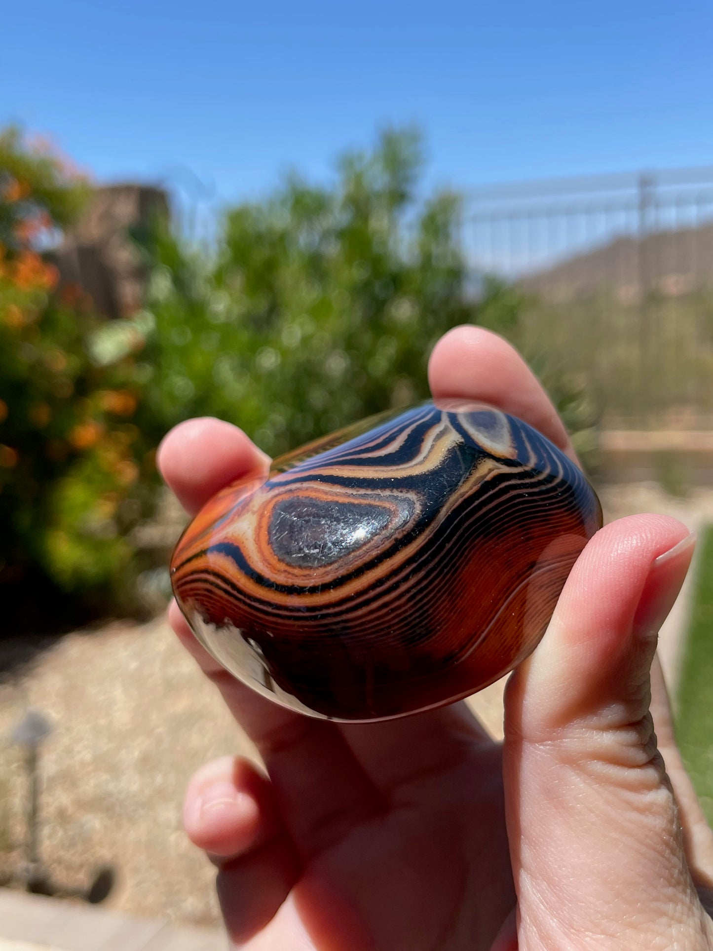 Sardonyx Palm Stone P02