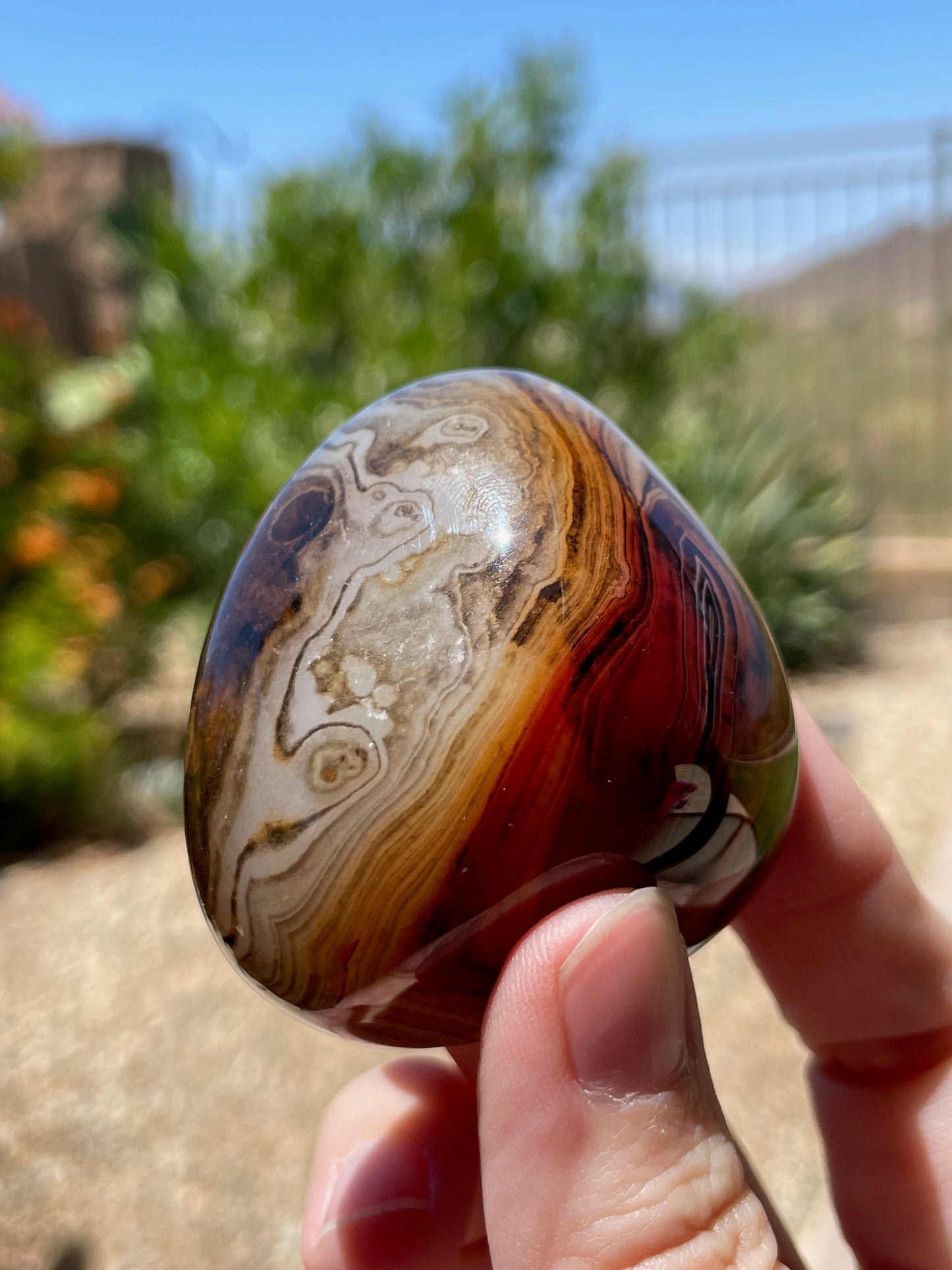 Sardonyx Palm Stone P01