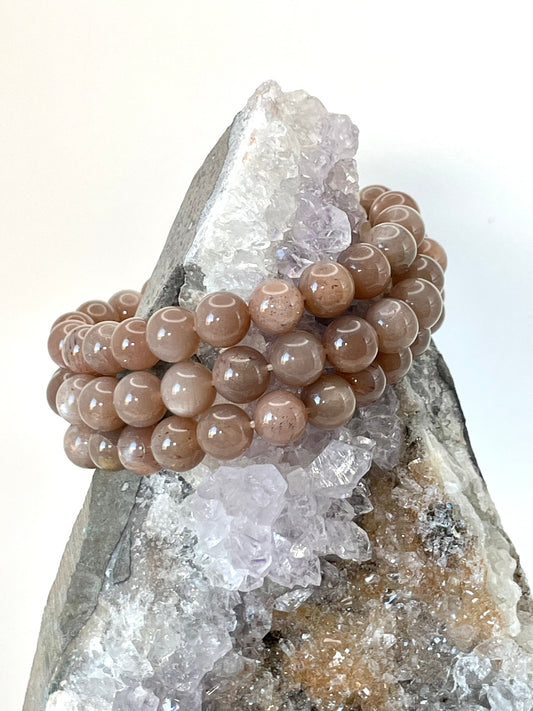 8mm Sunstone Moonstone Bracelet