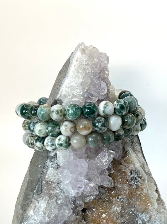 8mm Moss Agate Bracelet