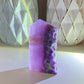 Purple Raw Edge Fluorite, Natural Crystal Slab
