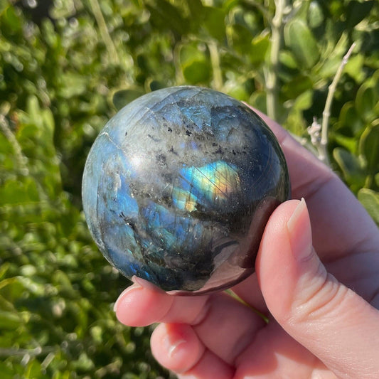 Blue Flash Labradorite Sphere