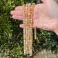 8mm Yellow Amethyst (Citrine) Natural Crystal Beads