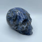 Medium Sodalite Skull Carving with Natural Pyrite Inclusions