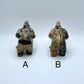 DISCOUNTED - Picture Jasper Look Elephant Carving Pair