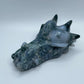 Moss Agate Dragon Head