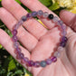 6mm Rainbow Fluorite Crystal Bracelet