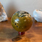 Large 78mm Orbicular Jasper Sphere with Druzy