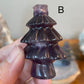 Fluorite Holiday Tree Carving