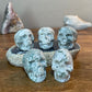 You Choose, Moss and Tree Agate Skull Carvings