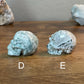 You Choose, Moss and Tree Agate Skull Carvings