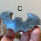 Imperfect Flashy Labradorite Bat Carving
