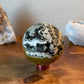 Large 78mm Orbicular Jasper Sphere with Druzy