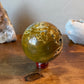 Large 78mm Orbicular Jasper Sphere with Druzy
