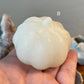 Natural White Calcite Jack-o'-lantern Pumpkin Carving