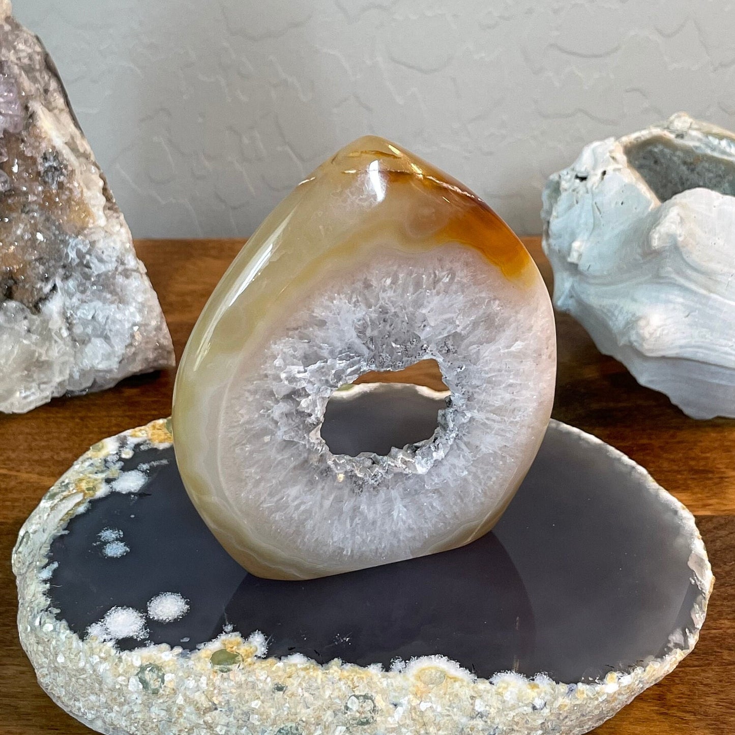 Brown Agate Teardrop Freeform