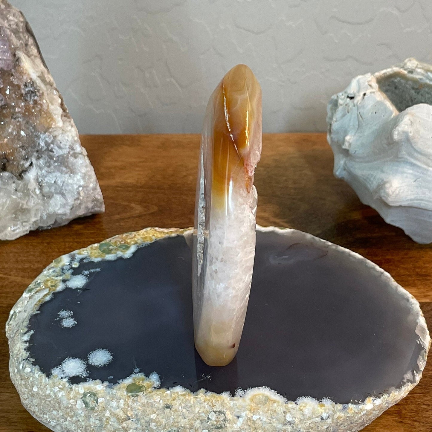 Brown Agate Teardrop Freeform