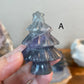 Fluorite Holiday Tree Carving