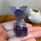 Small Purple and Blue Fluorite Reindeer Carving