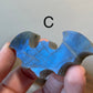 Imperfect Flashy Labradorite Bat Carving